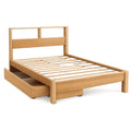 Bettgestell 180 x 200 cm Eichefarben mit Schublade und Lattenrahmen