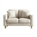 2-Sitzer Sofa Beige 150 x 86 x 88 cm Polyesterbezug Rechteckig