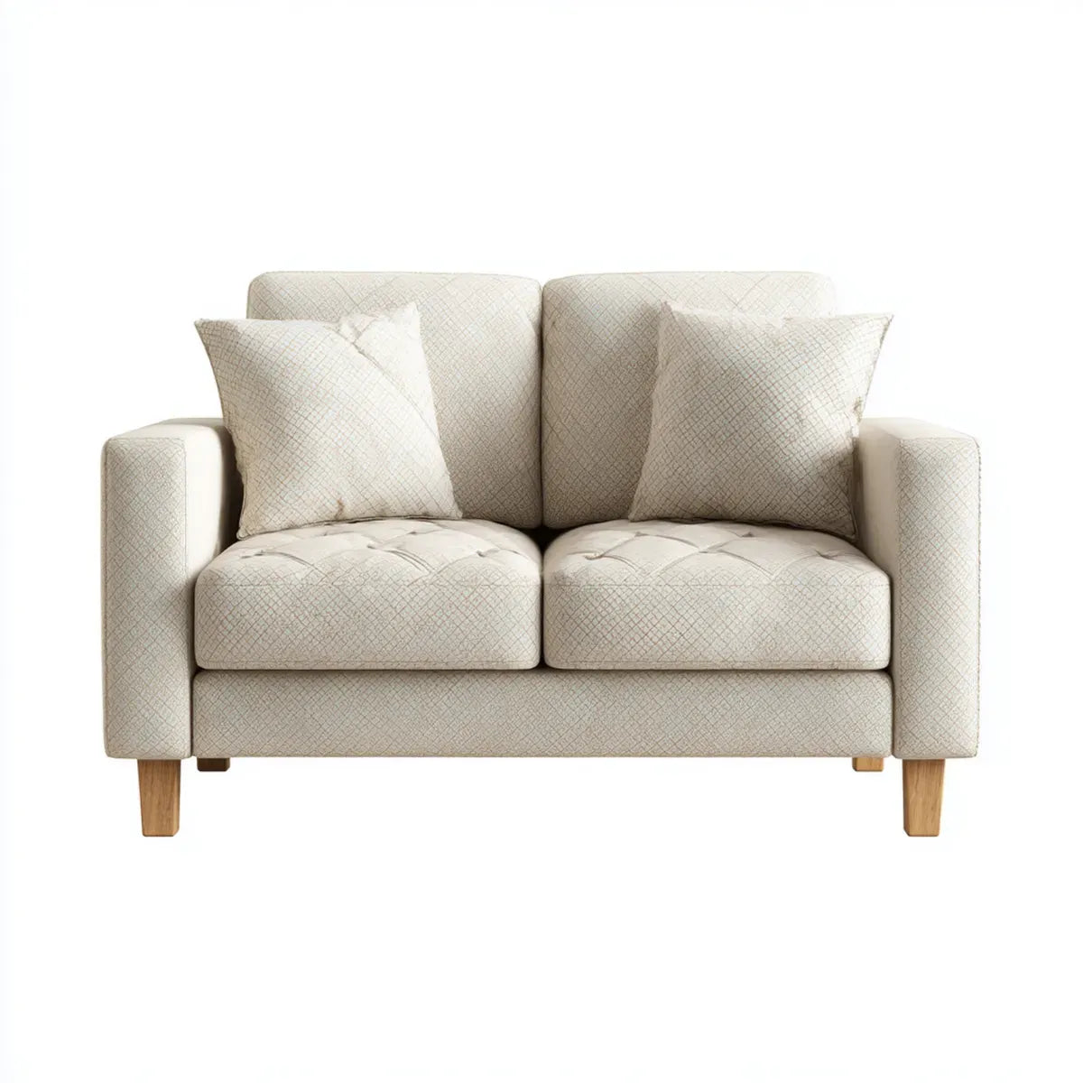 2-Sitzer Sofa Beige 150 x 86 x 88 cm Polyesterbezug Rechteckig