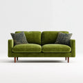 2-Sitzer Sofa Olivgrün 180 x 90 x 85 cm Polyester-Samt Rechteckig