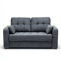 Schlafsofa 2-Sitzer Dunkelgrau 170 x 90 x 88 cm Polyester Rechteckig